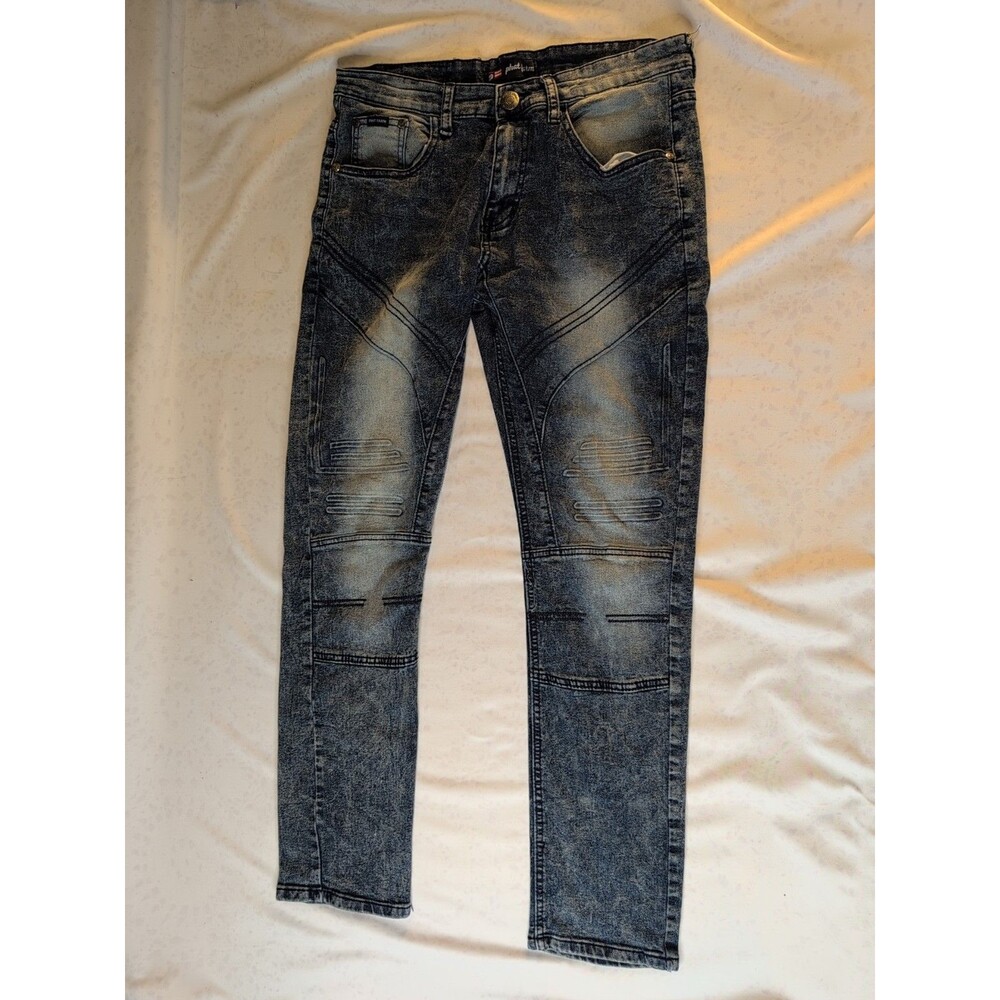 Phat Farm Jeans Slim Skinny Stretch Retro Moto Acid 30w 30L
